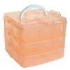 Opbergzakken 3 Lagen Compartimenten Clear Box Container Sieraden Bead Organizer Case Plastic Lege Multifunctionele Tool