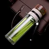 Doublelayer Tea Bottle High Borosilicate Glass Water Mens Office Special Highgrade pot with Partition Cup Y200107