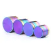 Household Rainbow Herb Grinder zinc alloy grinder can laser logo dazzling color grinder Smoking accessories ZC059