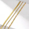 3 قطع الذهب سلسلة قلادة للنساء grils herringbone حبل figaro ربط سلسلة الطبقات neklace العصرية 2021 مجوهرات DNF01