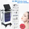 Dermabrazion Peeling Mase Machine Microcrurrent Twarz Urządzenie Hydro Spa Sekcja zasysanie szklanek skóry Scrubber Care Maszyny urody 11 szt.