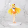 5pcs / set Japansk anime tecknad Sailor Moon Action Figur 18cm Mercury Mars Jupiter Venus Figurines Kids Doll Leksaker C0220