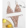 Seksowna Zebra Bikini Kobieta Swimsuit Kobiet Stroje Kąpielowe Kobiety `S Mini Thong Bikinis Set Summer Beachwear Pływanie do kostium kąpielowy 210712
