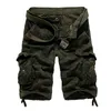 Camouflage Loose Cargo Shorts Men Sommar Militär Camo Kort Byxor Homme US Storlek 210713