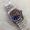 ST9 stalowa niebieska tarcza karbowana ramka zegarka 41mm automatyczne mechaniczne zegarki na rękę pasek szafirowe szkło ruch męskie zegarki