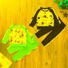 Zestawy odzieżowe 1-5y jesień sportowy strój berbeć dzieciak dziewczyna chłopcy rose kwiat drukuj czerwony / żółty patchwork z bluzkami z długim rękawem + spodnie