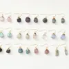 2022 Ny kreativ oregelbunden olika naturliga kristallsten guldpläterad dangle örhänge för kvinnor flicka mode party smycken