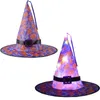 Partijdecoratie 1 stks DIY Halloween Heks Hat String Lights Decorations Lighting Modes Decor voor Outdoor Yard Indoor