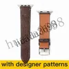 Luxury Designer WatchBands Watch Band 41mm 42mm 38mm 40mm 44mm 45mm 49mm IWATCH 2 3 4 5 6 7 8 SE BANDS LEATHER RAND JAMELEMBAN