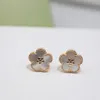 Lady Stud Earrings Designer Flower Shape Studs Earring 925 Sterling Silver Ear Ring for Women Superior Quality Never Fade Not Allergic