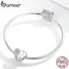 Bamoer 925 Sterling prata retro vintage amoroso natureza charme de metal para bracelete original bsc299 q0531