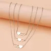 Friendship Couples 3pcs/set Love Heart stainless steel Sisters best friends necklace Women Man Lucky Wish Jewelry