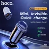 HOCO USB 30W Rápido Carregamento QC4.0 3.0 SuperCharge FCP para iPhone 12 Pro Max Tipo C PD 4.8A Carregador de carro