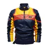 Fall motor läderjacka män höst vinter fleece färgglada motorcykel jacka män vintage biker läderjackor och kappor 211111