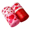 Kleurrijke Decor Gift Lint 5 Yards Polyester Satijn Lint Love Lips Rose Love Printing Valentijnsdag Linten Customization LLA7173