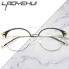 Fashion Sunglasses Frames Customizable Prescription Gold Metal Round Eyeglasses Frame Man Design Clear Diopters Fake Glasses Ze