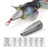 15 cm 60 g Squidy Soft Lure Simulation Squid Baits Chasebaits Reflektierende Licht leuchtende Swimbaits für Thunfisch Langsam sinkende harte Angelausrüstungssets