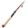 1.6m 1.8m 2.1m 2.4m 2.7m lure rod Carbon Fishing Rod Telescopic wooden handle Spinning Travel Tackle 211123