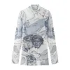 Nieuwe Lente Zomer Dames T-shirt Dames Vintage Retro Afdrukken Vrouw Tees Casual Designer Sexy Vestidos Tops NS370 X0628