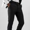 Herenpakken Blazers Black Men Suit broek met zijstreep één stuk slanke fit man broek Mode kleding 2022 voor bruiloft smoking