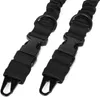 Two Point Rifle Sling Length Adjustable Premium QD Tactical Strap 2-Point Shotgun Slings with Metal Hook Quick Detach D Ring Loop for Outdoor Hunting Black