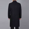 Men Winter Long Coat Woolen Pea Jackets Autumn Blend Overcoat Trench Man Jacket 211106