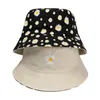 Ampla borda chapéus moda única / dupla balde chapéu de algodão margaridas ao ar livre chapeu sol prevenir para as mulheres pescador tampão