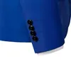 2021 Royal Blue Tuxedo 2 Stuk Mannen Bruiloft Formele Blazer Jas en Broek Vest Big Size S-6XL Herenpakken Zwart Grijs Rood X0909