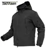 TACVASEN Winter Military Fleece Jacket Mens Soft shell Tactical Waterproof Army s Coat Airsoft Clothing Windbreaker 211217