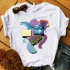 Femmes T Femmes 2021 Mode Mignon Graphique Doigt Ongle 3D Peinture D'été Top Tshirt Femme T-shirt Dames Vêtements T-shirt X0527