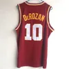 NCAA University of Southern California (USC) 10 Derozan 농구 유니폼 레드 수 놓은 저지 사이즈 S-XXL 스티치