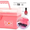 Portable Vernis À Ongles Boîte De Rangement Maquillage Organisateur Multifonctionnel Pratique Cosmétiques Rouge À Lèvres Titulaire 210922