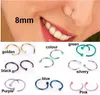 Na moda anéis de nariz corpo piercing jewellry moda jóias nariz de aço inoxidável anel anel argila anéis de nariz falsificado anéis de nariz não piercing atacado