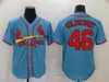 Mannen 2020 Baseball 4 Yadier Molina Jersey 46 Paul Goldschmidt 1 Ozzie Smith 50 Adam Wainwright Rood Wit Grijs Blauw