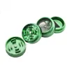 Aluminium 4 pièces 53MM broyeur d'herbes CNC dents fumer tabac broyeurs verre tuyau accessoires ZWL399