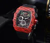 Casual Sport Watch Mens Top Brand Luxury Quartz Wristwatches Mans Clock Fashion Chronograph Silicone Strap Hot Selling