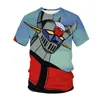 Męskie koszulki 2021 Mazinger Z Anime Movie Robot Streetwear 3D Print T-Shirt Fashion Casual Kids Chłopcy Dziewczyny 3286