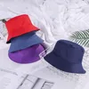 Bahar ve Yaz Hafif Kurulu Kova Şapka Japon Çift Stil Katı Renk Çift Taraflı Kova Şapka Eğlence Havzası Şapka Kova