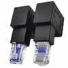 90 graus Ethernet LAN RJ45 Masculino para Feminino Conversor Extender Adapter Cat5 Conector de Cabo de Rede Atacado XBJK2107