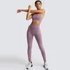 Kvinnors Tracksuits Gym Kläder Yoga Byxor Sport Bra Crop Tank Top och High Waist Leggings Workout Suit Set