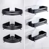 Bathroom Shelves Shower Shelf Bath Corner Shampoo Storage Rack Wall Mounted Aluminum Basket Holder Kitchen Accessories 211112