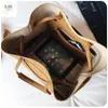 Bolsas de ombro Buckets Casuais de Couro Matte para Mulheres Designer Bolsas de Luxo PU Mensageiro Grande Capacidade Totes Lady Bolsas