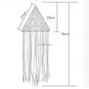 27 cm driehoek oog tassel macrame muur hangende tapijthandgemaakt geweven groot thuisdecor voor slaapkamer geweven boho tapijthangen