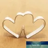 3D Sweet Love Theme Stainless Steel Cookie Cutter Candy Double Heart Metal Biscuit Maker Kitchen Baking Pastry tool