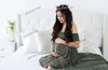 Off The Shoulder A Prom Dresses Elastyczne Photoshoot Dress Lace Front Split Kobiety Suknie Maternity Custom Made Rates