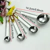 Baking Cooking Tools Hangable Handle Measuring Spoons Set Stainless Steel 4 pcs/set Measuring Spoon Food Grade Safety Tablespoon XDH1289