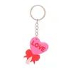 Fedex Valentine's Day Party favor Gift Romantic Love Keychain Pendant Bear Cake Heart Shaped Key Chain Luggage Decoration Keyring