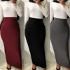 Faldas Mujer Moda High Waist Maxi Ołówek Długa Spódnica Jupe Longue Femme S Spódnice Koreańska Moda Odzież Crayon 210621