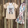 Ropa para niños, niñas pequeñas, trajes de otoño, traje de campana de manga corta, 2 uds., conjunto de ropa de diseñador para niñas lindas, boutique de seda de leche 430 Y2