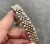 Damklocka i rostfritt stål armband reptåligt safirglas spegel diamant 31 mm ram klassisk 2813 automatisk mekanisk urverk tjej klockor present